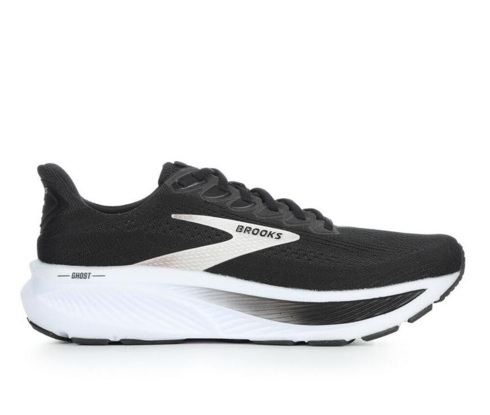 Brooks Ghost 17 Black White Running Shoes 110442-1D-090 Men's Size 14